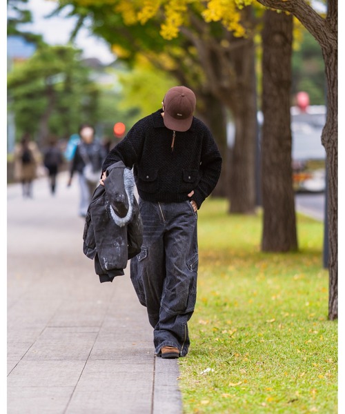CIASU（シアス）の「短丈モールリブニット（ニット/セーター・メンズ・グリーン/ブラック/ブラウン・MEDIUM/LARGE）」の8枚目の写真