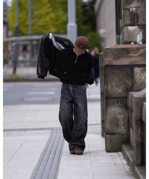 CIASU（シアス）の「短丈モールリブニット（ニット/セーター・メンズ・グリーン/ブラック/ブラウン・MEDIUM/LARGE）」の9枚目の写真