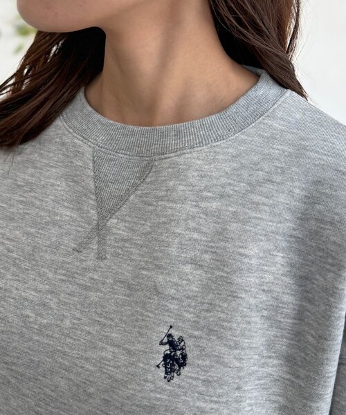 U.S. POLO ASSN.(ユーエスポロアッスン)の「クロップド裏起毛プルオーバー(スウェット・レディース・レッド/グリーン/ブラック/グレー系その他/グレー・FREE)」の18枚目の写真