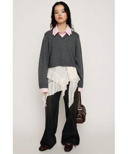 セール】WRAP LACE SKIRT BELT ラップ レーススカート ベルト 秋服 冬