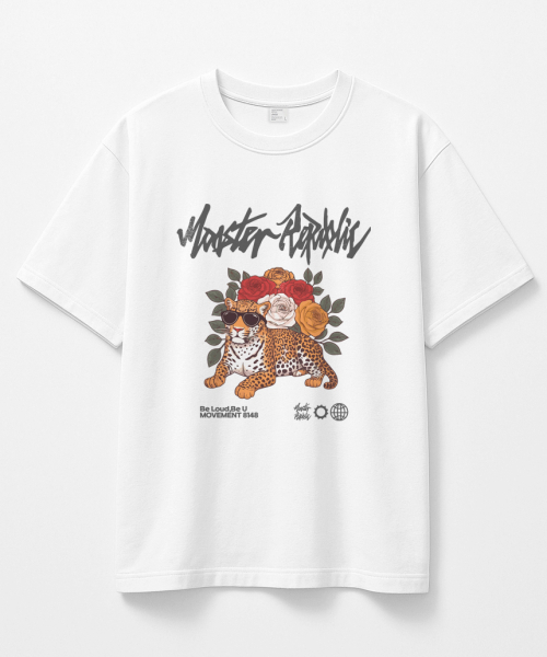 MONSTER REPUBLIC(モンスターリパブリック)の「レオパードガーデンビビッドTシャツホワイト_8148(Tシャツ/カットソー・レディース・その他・LARGE/X-LARGE/SMALL/MEDIUM)」の1枚目の写真
