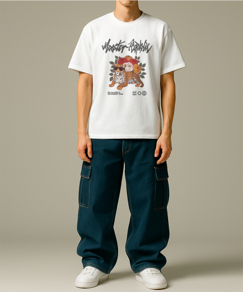 MONSTER REPUBLIC(モンスターリパブリック)の「レオパードガーデンビビッドTシャツホワイト_8148(Tシャツ/カットソー・レディース・その他・LARGE/X-LARGE/SMALL/MEDIUM)」の2枚目の写真