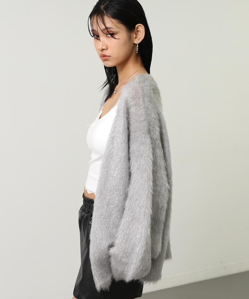 ANAP（アナップ）の「ラメシャギーニットカーディガン（カーディガン/ボレロ・レディース・ブラウン/ピンク/グレー・F）」の16枚目の写真