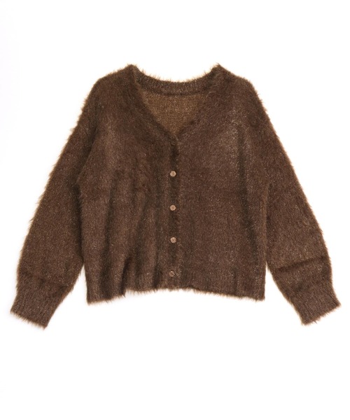 ANAP（アナップ）の「ラメシャギーニットカーディガン（カーディガン/ボレロ・レディース・ブラウン/ピンク/グレー・F）」の6枚目の写真