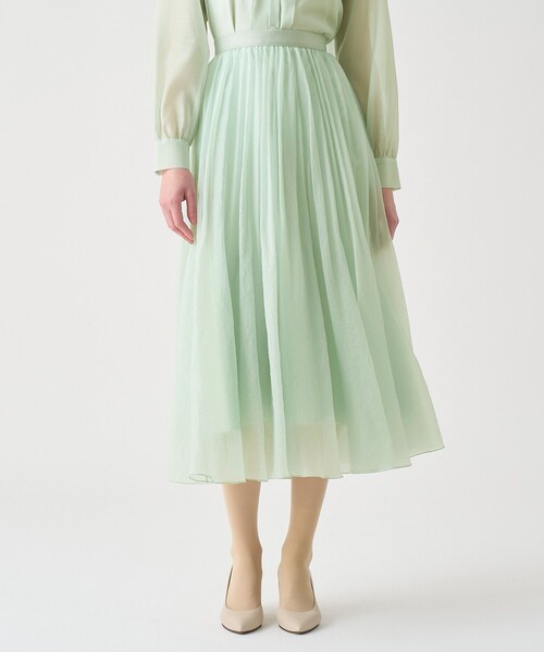 ANAYI(アナイ)の「【Eternal Line 2026】オーガンジーエアリープリーツ スカート(スカート・レディース・アイボリー/コーラル/ネイビー/ミント・34/36/38)」の8枚目の写真