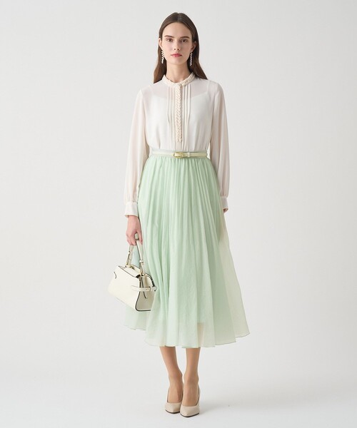 ANAYI(アナイ)の「【Eternal Line 2026】オーガンジーエアリープリーツ スカート(スカート・レディース・アイボリー/コーラル/ネイビー/ミント・34/36/38)」の11枚目の写真