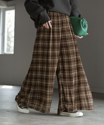「まさかの裏起毛」 こっそり暖か シフォンワイドパンツ