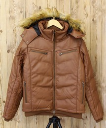 TopIsm（トップイズム）の「撥水加工 フード&ファー脱着式 3WAY PU中綿ジャケット（ブルゾン）」