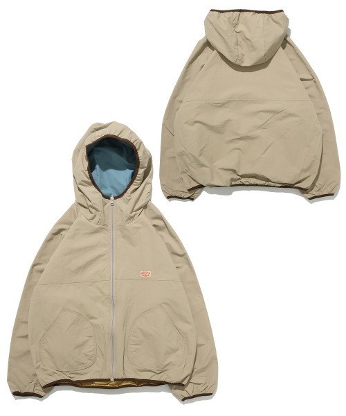 KRIFF MAYER Lady's Collection（クリフメイヤーレディースコレクション）の「【リバーシブル・2WAY】ひっくりライトジャケット（マウンテンパーカー・レディース・ベージュ/チャコール/ライトブルー/ナチュラル・LARGE/MEDIUM）」の14枚目の写真