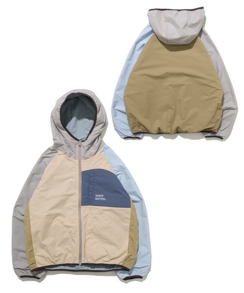 KRIFF MAYER Lady's Collection（クリフメイヤーレディースコレクション）の「【リバーシブル・2WAY】ひっくりライトジャケット（マウンテンパーカー・レディース・ベージュ/チャコール/ライトブルー/ナチュラル・LARGE/MEDIUM）」の17枚目の写真