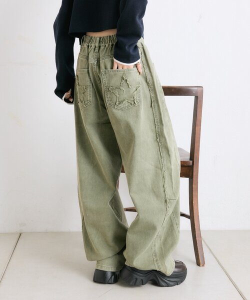 w closet（ダブルクローゼット）の「星ポケットカーブデニム（デニムパンツ・レディース・ブラウン/カーキ/グレー・SMALL/MEDIUM）」の20枚目の写真