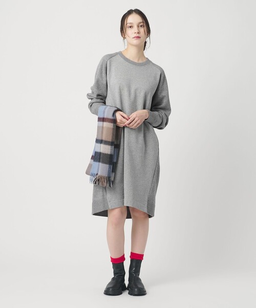 BEAUTY&YOUTH UNITED ARROWS（ビューティーアンドユースユナイテッドアローズ）の「【WEB限定】スウェット×ニット コンビワンピース ウォッシャブル（ワンピース・レディース・ダークグレー/ベージュ/グレー系・FREE）」の8枚目の写真