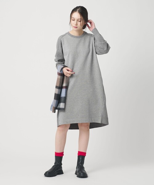 BEAUTY&YOUTH UNITED ARROWS（ビューティーアンドユースユナイテッドアローズ）の「【WEB限定】スウェット×ニット コンビワンピース ウォッシャブル（ワンピース・レディース・ダークグレー/ベージュ/グレー系・FREE）」の10枚目の写真