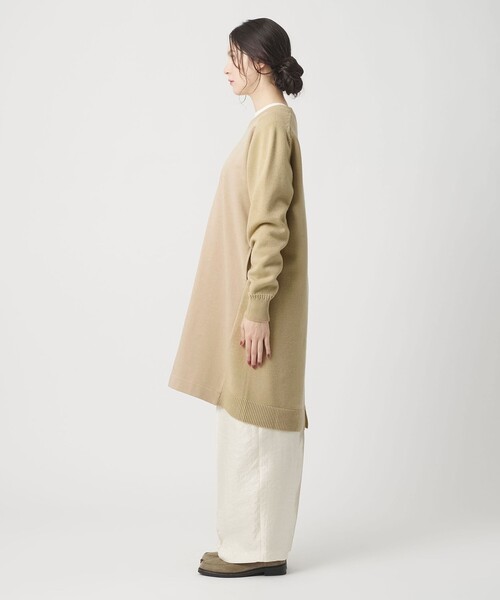 BEAUTY&YOUTH UNITED ARROWS（ビューティーアンドユースユナイテッドアローズ）の「【WEB限定】スウェット×ニット コンビワンピース ウォッシャブル（ワンピース・レディース・ダークグレー/ベージュ/グレー系・FREE）」の15枚目の写真