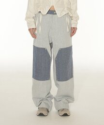 SLAY APPLIQUE DENIM PANTS - WHITE
