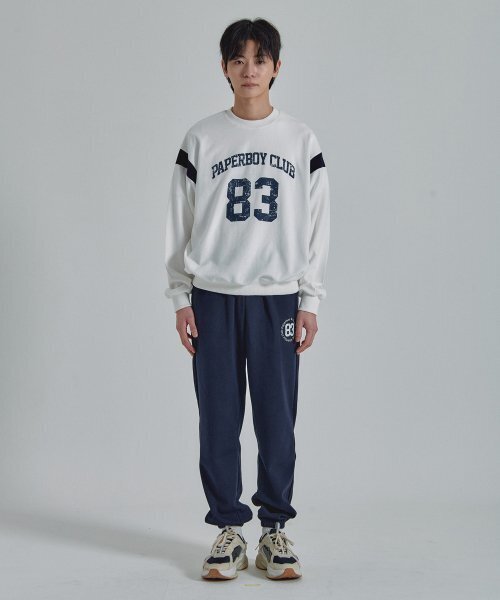 PAPERBOY(ペーパーボーイ)の「配色83 スウェットシャツ-ホワイト(スウェット・メンズ・その他・LARGE/MEDIUM/SMALL/X-LARGE)」の2枚目の写真