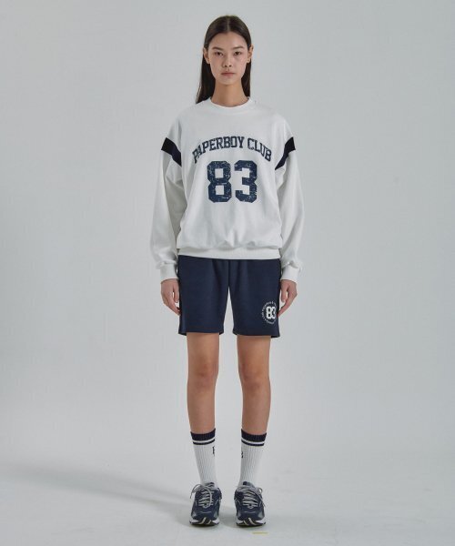 PAPERBOY(ペーパーボーイ)の「配色83 スウェットシャツ-ホワイト(スウェット・メンズ・その他・LARGE/MEDIUM/SMALL/X-LARGE)」の3枚目の写真
