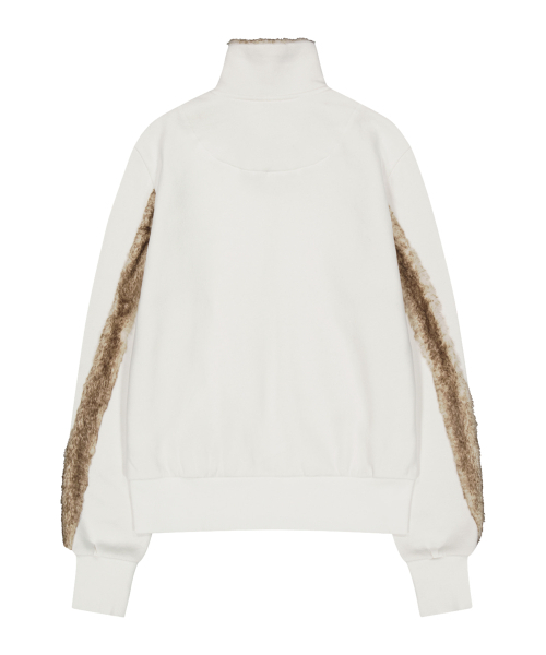 OJOS（オホス）の「Fur Trim Jersey Zip-up / Ivory（パーカー・レディース・その他・1/2/3）」の3枚目の写真