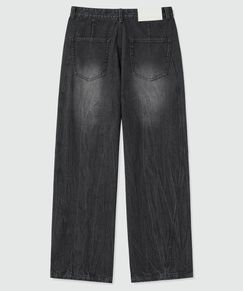 DECET(デケト)の「Curved Wide Jeans DCPT033CRBlackB(デニムパンツ・レディース・その他・26/28/30/34/32)」の10枚目の写真