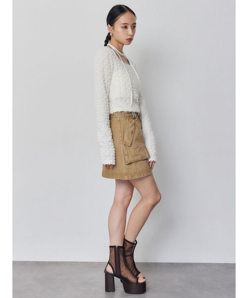 MURUA(ムルーア)の「リボンタイフェザートップス(Tシャツ/カットソー・レディース・ブラック/ブラウン/ホワイト・FREE)」の14枚目の写真