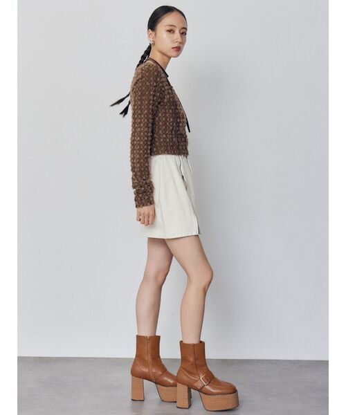 MURUA(ムルーア)の「リボンタイフェザートップス(Tシャツ/カットソー・レディース・ブラック/ブラウン/ホワイト・FREE)」の17枚目の写真