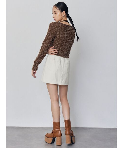 MURUA(ムルーア)の「リボンタイフェザートップス(Tシャツ/カットソー・レディース・ブラック/ブラウン/ホワイト・FREE)」の18枚目の写真