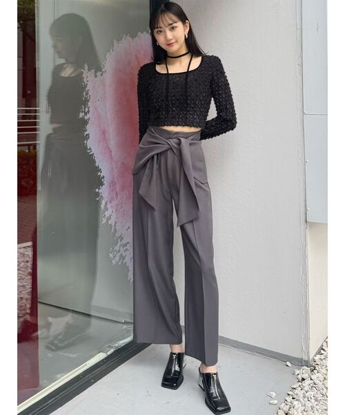 MURUA(ムルーア)の「リボンタイフェザートップス(Tシャツ/カットソー・レディース・ブラック/ブラウン/ホワイト・FREE)」の20枚目の写真