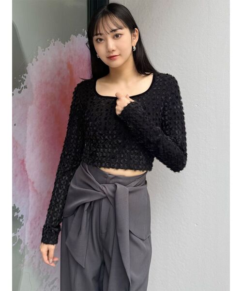 MURUA(ムルーア)の「リボンタイフェザートップス(Tシャツ/カットソー・レディース・ブラック/ブラウン/ホワイト・FREE)」の21枚目の写真