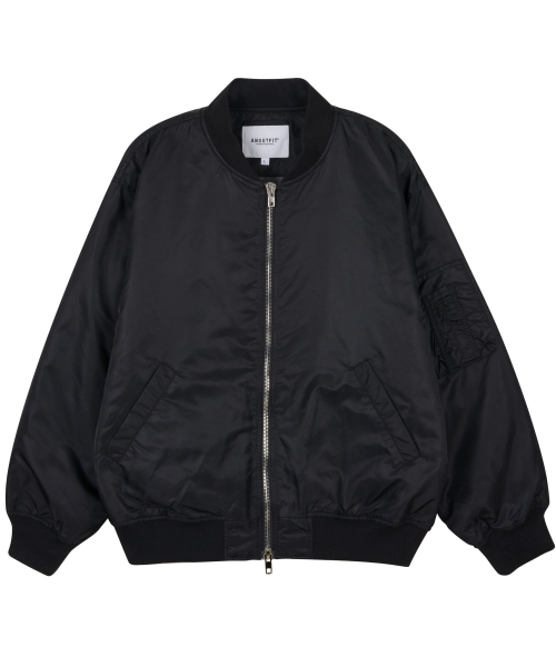 春/秋バージョン]ユニセックスオーバーサイズMA-1ブラック(VER - 2