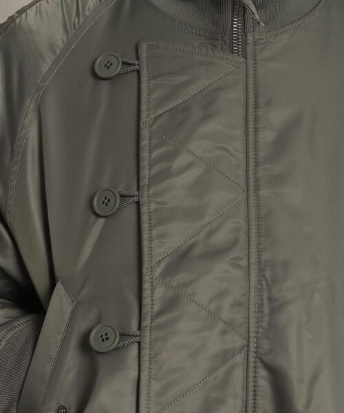 LUCY(ルーシー)の「LUCY/ナイロンスタンドブルゾン(ミリタリージャケット・メンズ・カーキ/ブラック・MEDIUM/LARGE)」の6枚目の写真