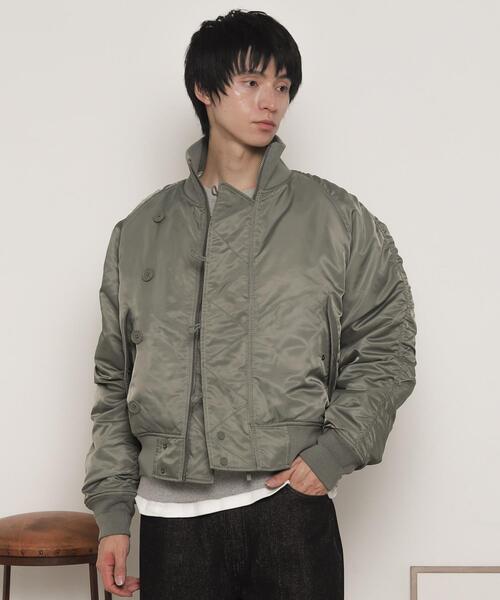 LUCY(ルーシー)の「LUCY/ナイロンスタンドブルゾン(ミリタリージャケット・メンズ・カーキ/ブラック・MEDIUM/LARGE)」の11枚目の写真