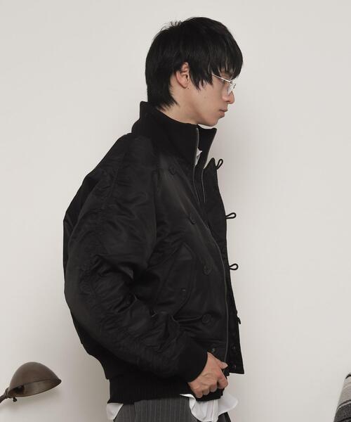 LUCY(ルーシー)の「LUCY/ナイロンスタンドブルゾン(ミリタリージャケット・メンズ・カーキ/ブラック・MEDIUM/LARGE)」の22枚目の写真