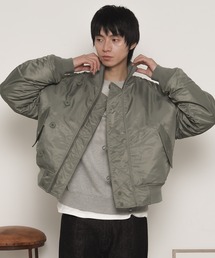 LUCY | LUCY/ナイロンスタンドブルゾン(ミリタリージャケット)