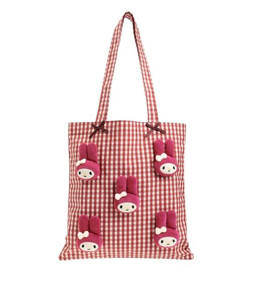 ギンガムもこもこマイメロトート / gingham Fluffy My Melody Tote bag