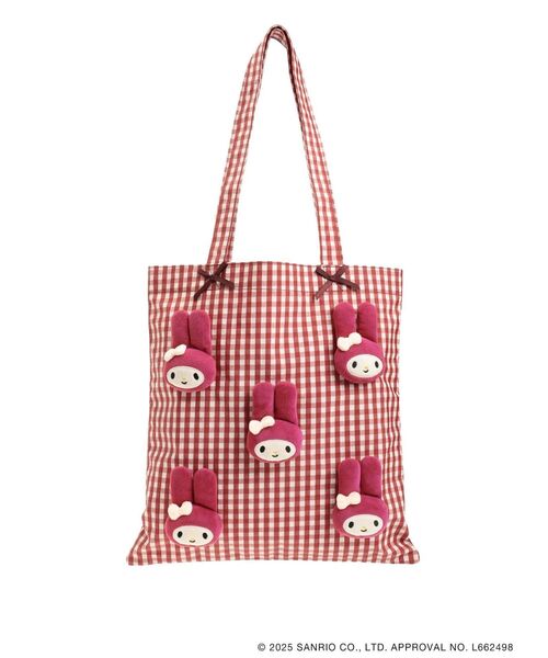 merry jenny（メリージェニー）の「ギンガムもこもこマイメロトート / gingham Fluffy My Melody Tote bag（トートバッグ・レディース・レッド・FREE）」の10枚目の写真