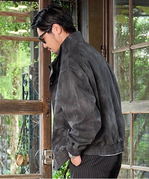 CavariA(キャバリア)の「『CavariA/キャバリア』PUスタンドJKT(ブルゾン・メンズ・ブラック/ブラウン・M/L)」の4枚目の写真