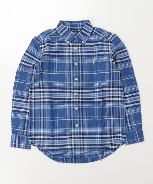 POLO RALPH LAUREN CHILDRENSWEAR(ポロ ラルフ ローレン チルドレンズウェア)の「チェック コットン オックスフォード シャツ(シャツ/ブラウス・キッズ・ブルー・L)」の3枚目の写真