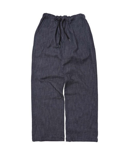 Ladinside(ラッドインサイド)の「リラックスバンディングクライミングワイドデニムパンツブルー(デニムパンツ・レディース・その他・LARGE/MEDIUM/SMALL/X-SMALL)」の1枚目の写真