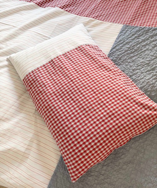 Casselini(キャセリーニ)の「Casselini HOME(キャセリーニ ホーム)パッチワーク布団カバー(寝具・レディース・ピンク/レッド/ベージュ/ミント・FREE)」の17枚目の写真