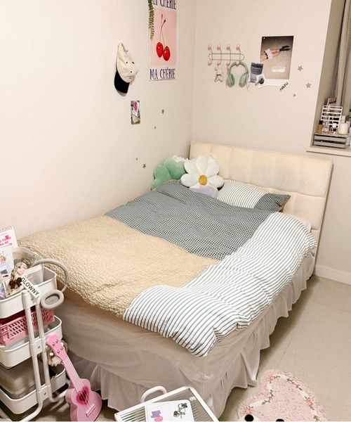 Casselini(キャセリーニ)の「Casselini HOME(キャセリーニ ホーム)パッチワーク布団カバー(寝具・レディース・ピンク/レッド/ベージュ/ミント・FREE)」の20枚目の写真