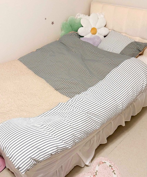 Casselini(キャセリーニ)の「Casselini HOME(キャセリーニ ホーム)パッチワーク布団カバー(寝具・レディース・ピンク/レッド/ベージュ/ミント・FREE)」の21枚目の写真