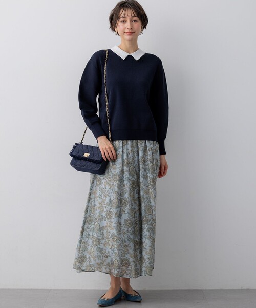 23区(ニジュウサンク)の「バイカラーデザイン 2WAY ニット(ニット/セーター・レディース・ブラック系/ネイビー系/ダークブラウン系・38)」の9枚目の写真