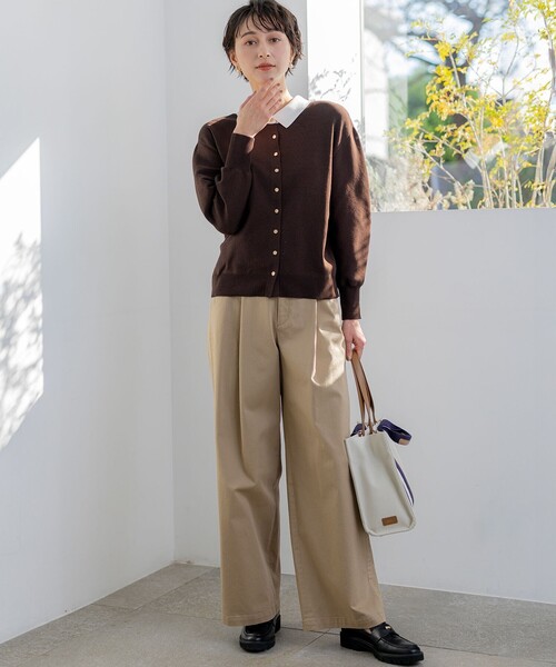 23区(ニジュウサンク)の「バイカラーデザイン 2WAY ニット(ニット/セーター・レディース・ブラック系/ネイビー系/ダークブラウン系・38)」の18枚目の写真