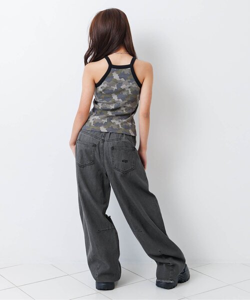 algy（アルジー）の「デニムカーブパンツ（デニムパンツ・キッズ・サックスブルー/グレー・160/150/140/130）」の22枚目の写真