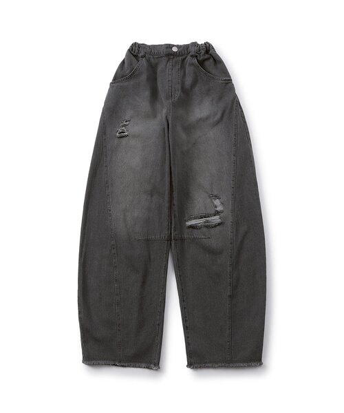 algy（アルジー）の「デニムカーブパンツ（デニムパンツ・キッズ・サックスブルー/グレー・160/150/140/130）」の7枚目の写真