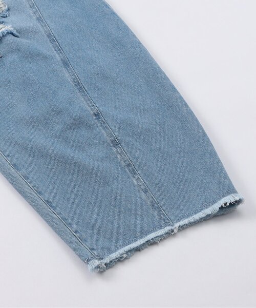algy（アルジー）の「デニムカーブパンツ（デニムパンツ・キッズ・サックスブルー/グレー・160/150/140/130）」の10枚目の写真
