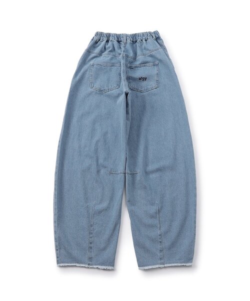 algy（アルジー）の「デニムカーブパンツ（デニムパンツ・キッズ・サックスブルー/グレー・160/150/140/130）」の15枚目の写真
