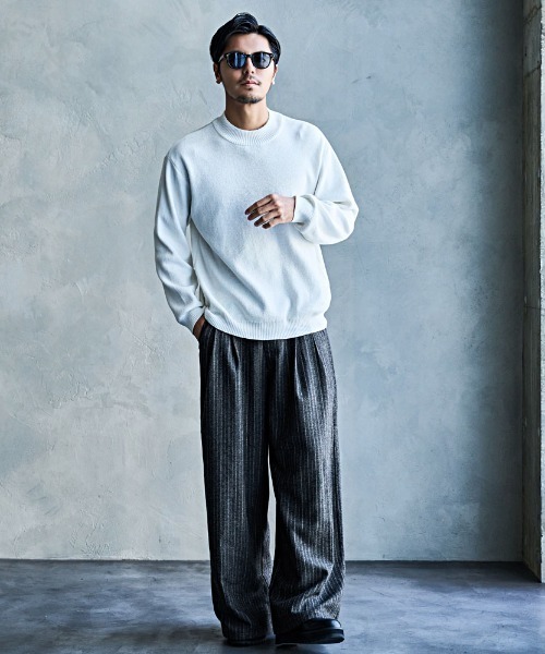 CavariA（キャバリア）の「『CavariA/キャバリア』ストライプワイドパンツ（その他パンツ・メンズ・チャコール/ブラウン・M/L）」の15枚目の写真