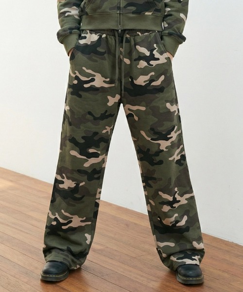 MAHAGRID(マハグリッド)の「『mahagrid/マハグリッド』 Camo Applique Sweatpants/カモアプリケスウェットパンツ(スウェットパンツ・メンズ・ブラック/グリーン/グレー・M)」の3枚目の写真