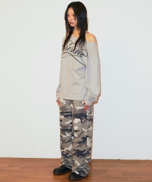 MAHAGRID(マハグリッド)の「『mahagrid/マハグリッド』 Camo Applique Sweatpants/カモアプリケスウェットパンツ(スウェットパンツ・メンズ・ブラック/グリーン/グレー・M)」の5枚目の写真